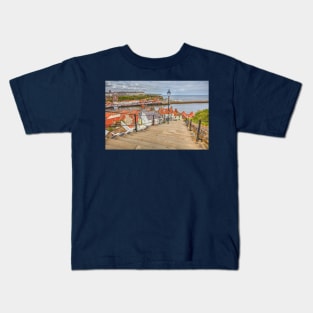 199 Steps From Whitby Abbey Kids T-Shirt